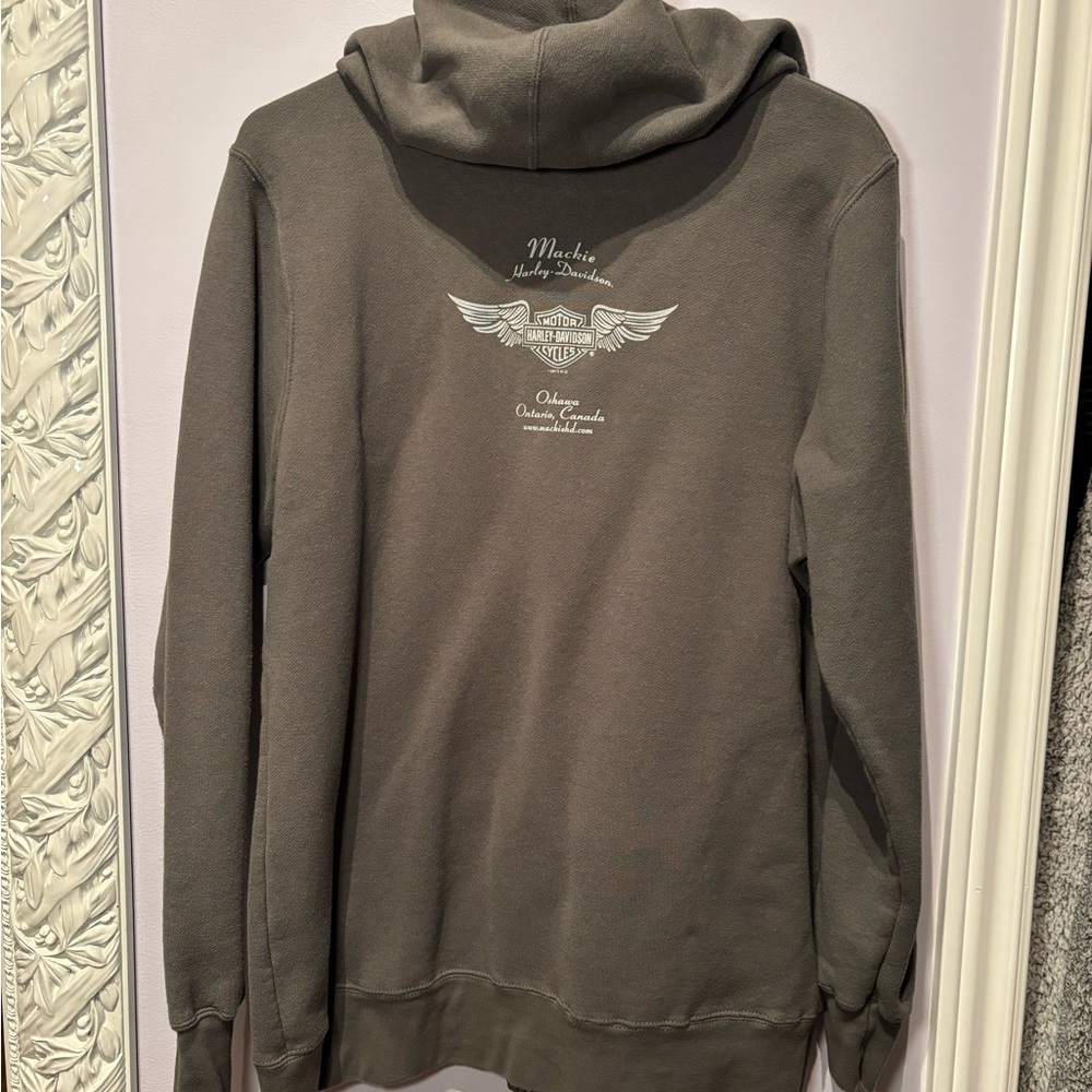 Women’s Harley-Davidson Charcoal Casual Zip Up Hoodie with Logo size XL - Picture 4 of 4
